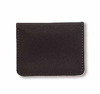 Картхолдер темно-коричневий базовий шкіряний