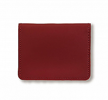 Картхолдер червоний базовий шкіряний