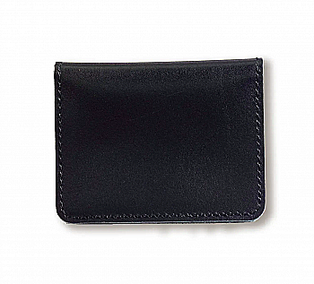 Картхолдер чорний базовий шкіряний