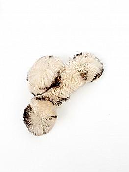 Краб искусственный мех молочный пятнистый, 11 см, N049/1