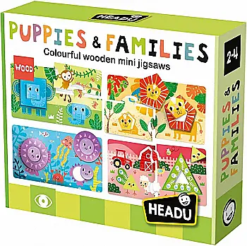 Пазл развивающий "Малыши и семьи", Headu, MU54358