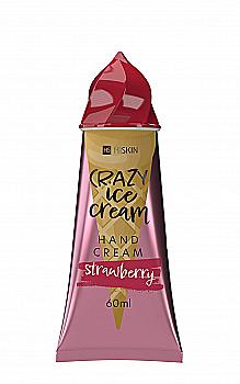 Увлажняющий крем для рук с ароматом клубника HiSkin Crazy Ice Cream, 60 мл