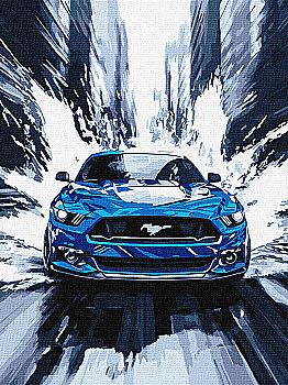 Картина по номерам 30*40 см "Синий мустанг", KHO5159, ТМ "Ideyka"