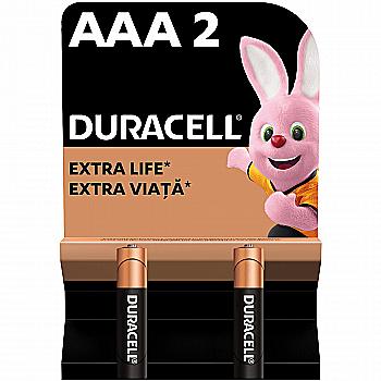 Батарейка щелочная DURACELL LR03 MN2400 (2 шт/бл.)