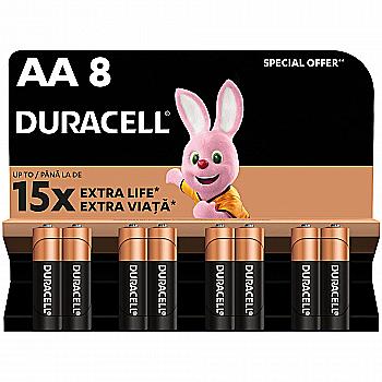 Батарейка DURACELL AA LR06 MN1500 (8 шт/бл.) ціна вказ. за бл.