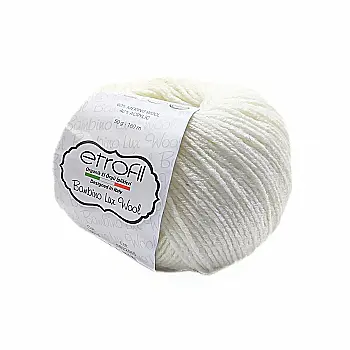 Пряжа Bambino Lux Wool/Бамбино Люкс Ул, белый, 70017, Etrofil