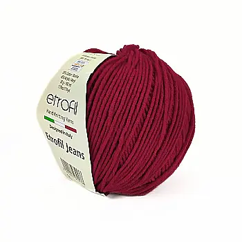 Пряжа Etrofil Jeans/Этрофил Джинс, вишневый 014, Etrofil
