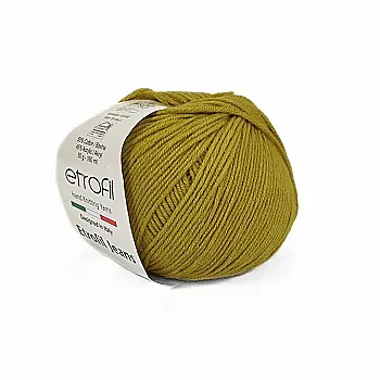 Пряжа Etrofil Jeans/Этрофил Джинс, горчичный 046, Etrofil