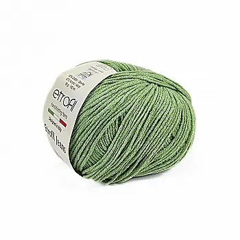 Пряжа Etrofil Jeans/Этрофил Джинс, зеленое яблоко 039, Etrofil