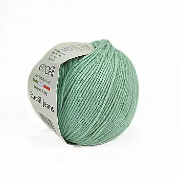 Пряжа Etrofil Jeans/Этрофил Джинс, мятный 054, Etrofil