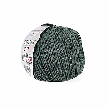 Пряжа Etrofil Jeans/Этрофил Джинс, серо-зеленый 057, Etrofil