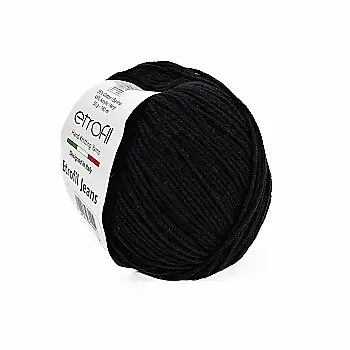 Пряжа Etrofil Jeans/Этрофил Джинс, черный 042, Etrofil