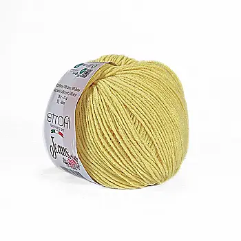 Пряжа Etrofil Jeans/Этрофил Джинс, яркий желтый 072, Etrofil