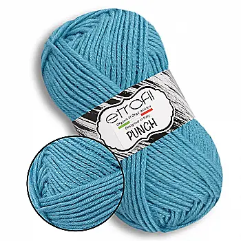 Пряжа Punch/Пунч, светло-бирюзовый, 75143, Etrofil
