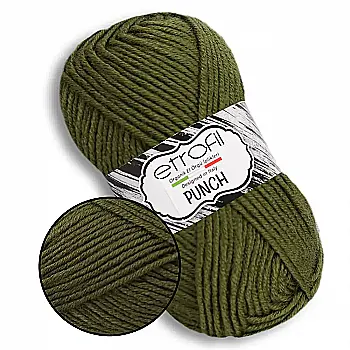 Пряжа Punch/Пунч, хакі, 74173, Etrofil