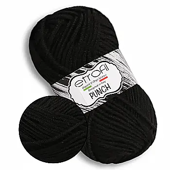 Пряжа Punch/Пунч, чорний, 70964, Etrofil