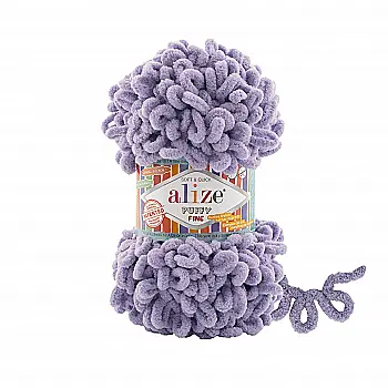 Пряжа микрополиэстер 166 Ярко-лавандовый, TM Alize Puffy Fine