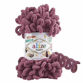 Пряжа микрополиэстер 28 Сухая роза, TM Alize Puffy