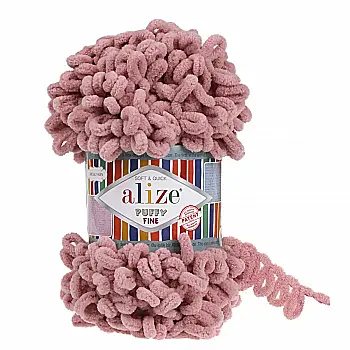 Пряжа микрополиэстер 295 Розовый цветок, TM Alize Puffy Fine