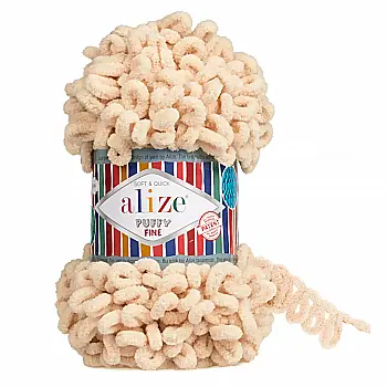 Пряжа микрополиэстер 310 Медовый, TM Alize Puffy Fine