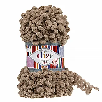 Пряжа микрополиэстер 329 Бежевый, TM Alize Puffy Fine