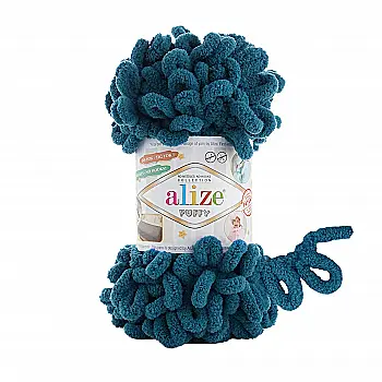 Пряжа микрополиэстер 646 Морская волна, TM Alize Puffy