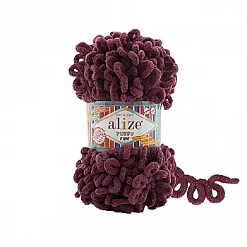 Пряжа микрополиэстер 956 Божоле, TM Alize Puffy Fine