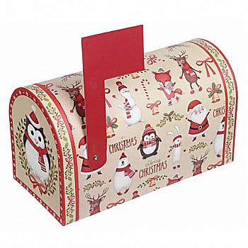 Подарункова коробка новорічна 24,7*12*14,2 см, 7-1909-039