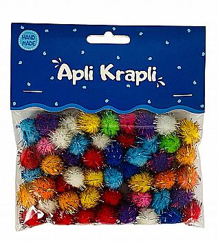 Набор помпонов с люрексом, микс, 52536317