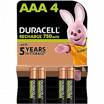 Аккумулятор DURACELL HR03 AAA 750mAh (4 шт/бл.) цена указ. за бл.
