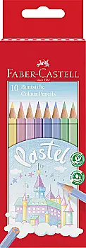 Олівці 10 кол. пастельні відтінки (картон), 111211, Faber-Castell