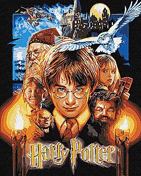Набір для розпису по номерах 40*50 см WB "Harry Potter: Постер з фарбами металік", KHO8716, ТМ "Ideyka"