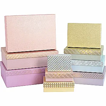 Подарочная коробка прямоугольная, разноцветная "Золотой орнамент", 29*21*8 см, 1910287417