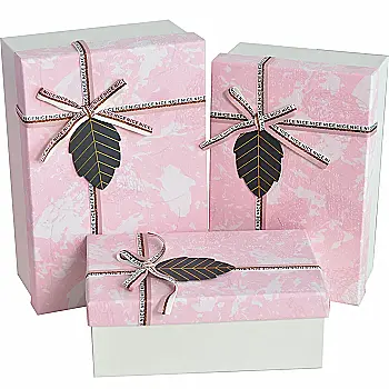 Подарочная коробка прямоугольная, розовато-белая абстракция с бантиком, 19*12 см, 1103463901.