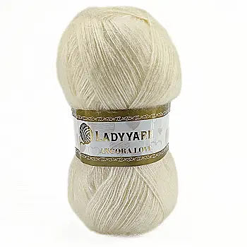 Пряжа Angora Love/Ангора Лав, вершковий, HN003, Lady Yarn
