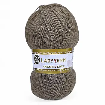 Пряжа Angora Love/Ангора Лав, кора дуба, HN017, Lady Yarn