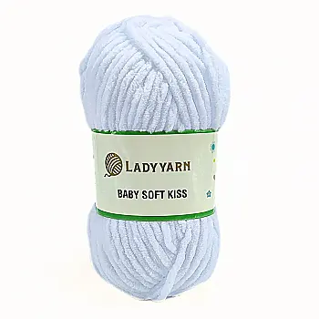 Пряжа Baby Soft Kiss/Бебі Софт Кіс, блакитна крейда, SL1014, Lady Yarn