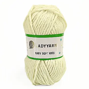 Пряжа Baby Soft Kiss/Бебі Софт Кіс, ваніль, SL1006, Lady Yarn