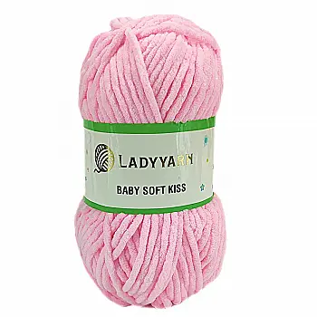 Пряжа Baby Soft Kiss/Бебі Софт Кіс, ніжно-рожевий, PL088, Lady Yarn