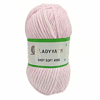 Пряжа Baby Soft Kiss/Бебі Софт Кіс, рожева пудра, SL1007, Lady Yarn
