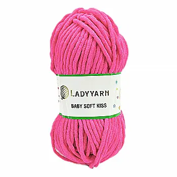 Пряжа Baby Soft Kiss/Бебі Софт Кіс, рожевий, SL1008, Lady Yarn