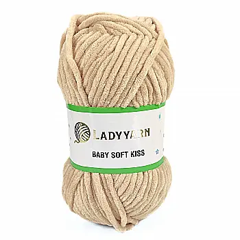 Пряжа Baby Soft Kiss/Бебі Софт Кіс, світло-бежевий, PL091, Lady Yarn