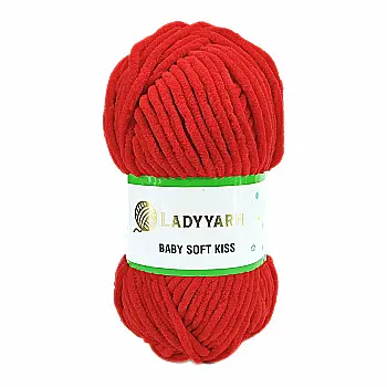 Пряжа Baby Soft Kiss/Беби Софт Кис, красный, SL1009, Lady Yarn