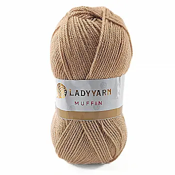 Пряжа Muffin/Мафин, бежевый, AHB045, Lady Yarn