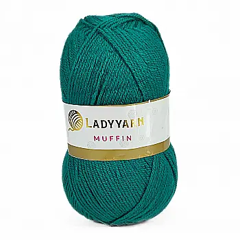 Пряжа Muffin/Мафин, бирюзовый, AHB043, Lady Yarn