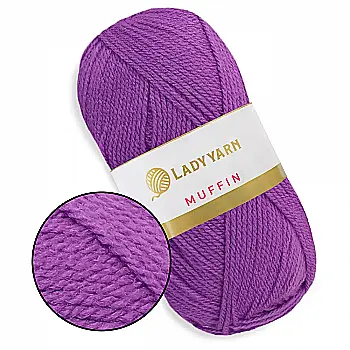 Пряжа Muffin/Мафин, лавандовый, AHB040, Lady Yarn