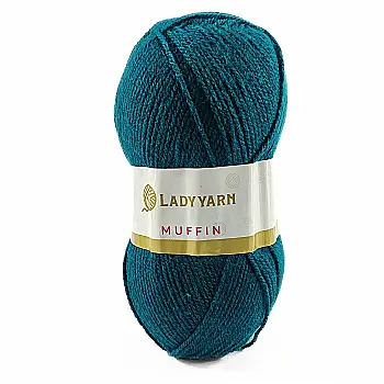 Пряжа Muffin/Мафін, морська хвиля, AHB009, Lady Yarn