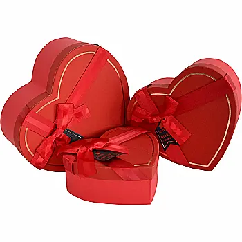 Подарочная коробка в форме сердца, "Red" с бантом, 22*20*9 см, 340388403