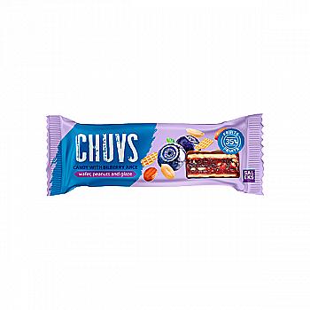 Конфета "Chuvs" с яблочным пюре, соком черники и жареным арахисом, 30 г, ТМ "SALEKS"