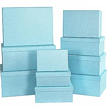 Подарочная коробка прямоугольная, "Голубое сияние", 25*18*10,5 см, 1110190214